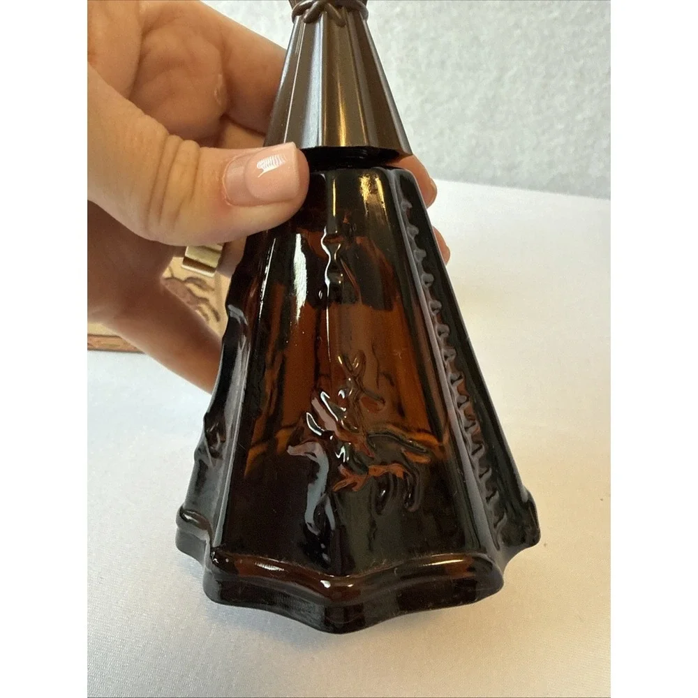 Vintage 1974 Avon Indian Tepee Decanter Bottle Full With Box Wild Country 4oz